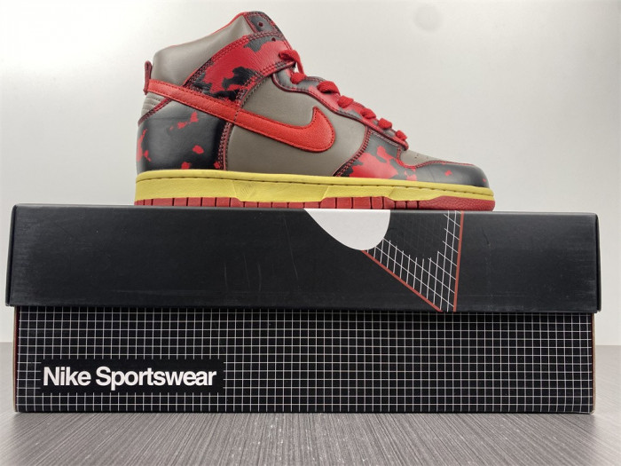 Nike Dunk High 1985 Red Acid Wash - DD9404-600