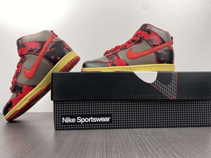 Nike Dunk High 1985 Red Acid Wash - DD9404-600