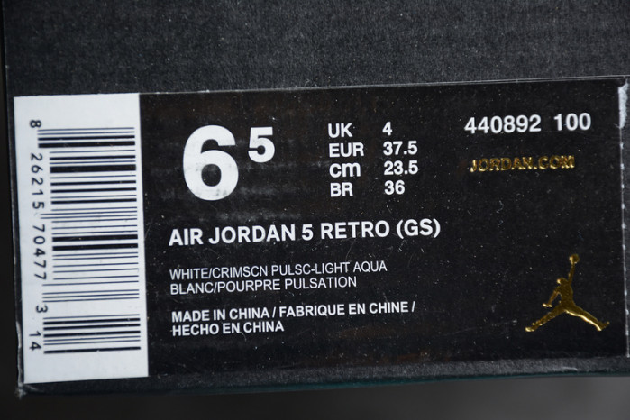 Air Jordan 5 GS “Light Aqua”440892-100