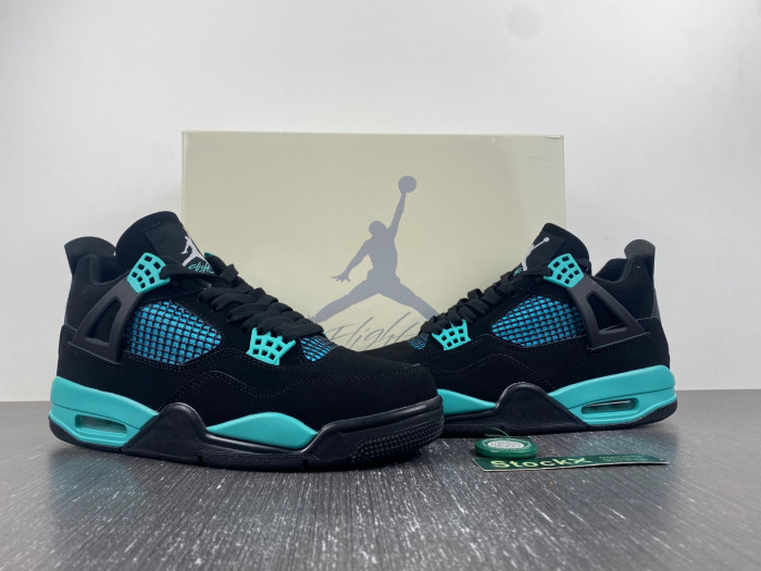 Air Jordan 4 Black T*f*ny Green BQ7669-132