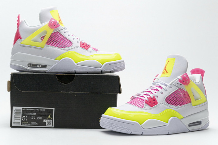 AIR JORDAN 4 GIRLS LEMON VENOM PINK BLAST CV7808-100