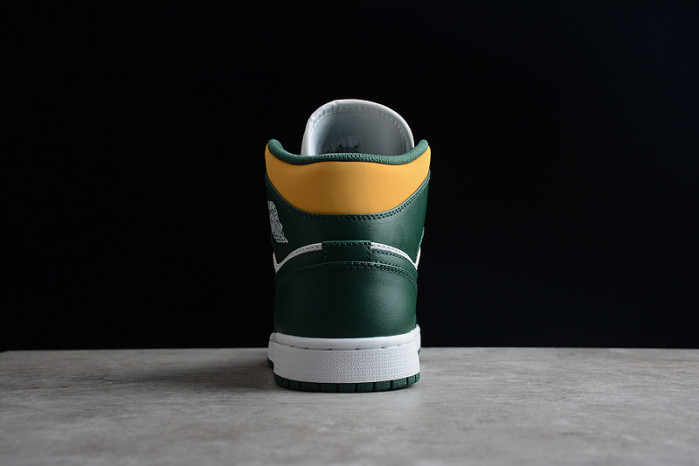 Air Jordan 1 Mid Green Yellow 554724-371