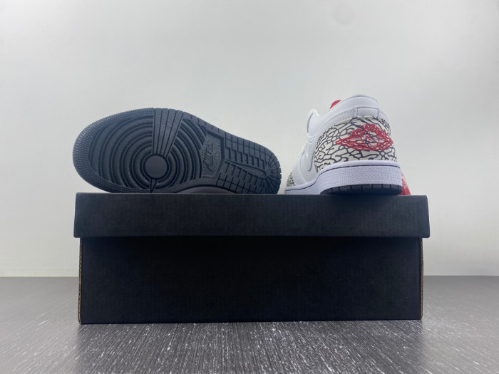 Air Jordan 1 Low Phat White Cement Grey 338145-162