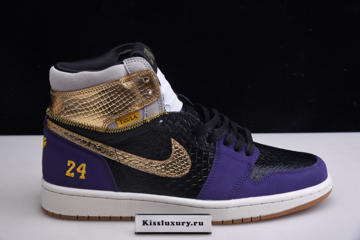 KOBE BRYANT X AIR JORDAN 1 HIGH OG BLACK-PURPLE 555088-171