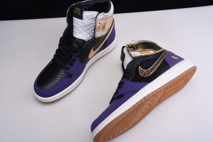 KOBE BRYANT X AIR JORDAN 1 HIGH OG BLACK-PURPLE 555088-171