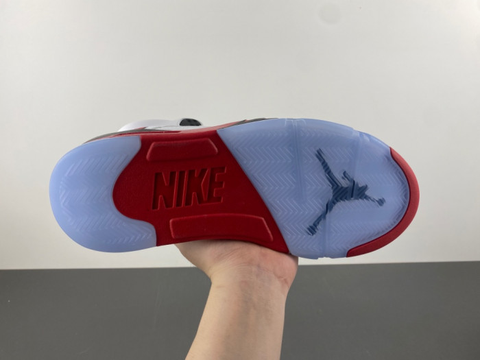 Air Jordan 5 Fire Red Black Tongue 2025 HQ7978-101