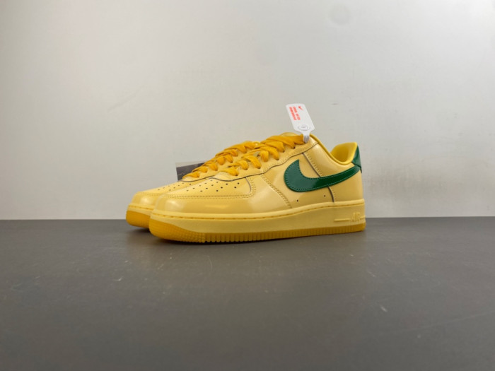 Nike Air Force 1 Low Patent Leather Topaz Gold Pine Green IO4489-700