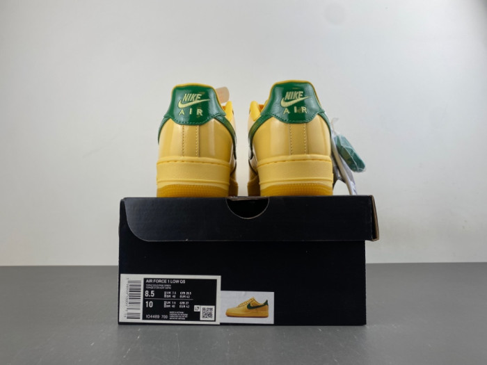 Nike Air Force 1 Low Patent Leather Topaz Gold Pine Green IO4489-700
