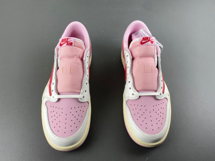 Travis Scott × AJ1 Low "Shy Pink" IQ7604-101