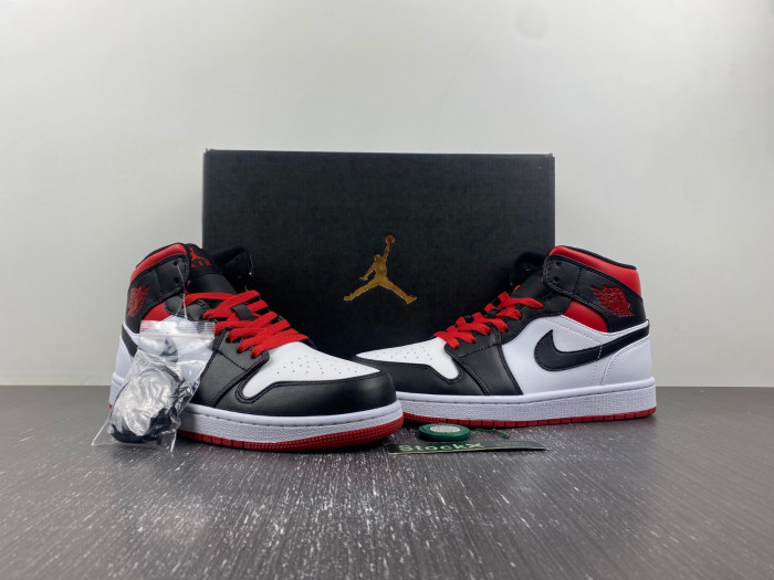 AIR Jordan 1 Mid Gym Red Black Toe  - DQ8426-106