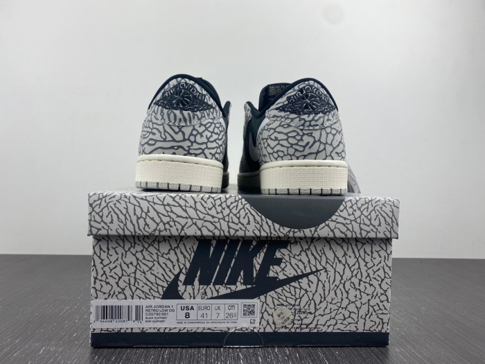 Air Jordan 1 Retro Low OG Black Cement - CZ0790-001