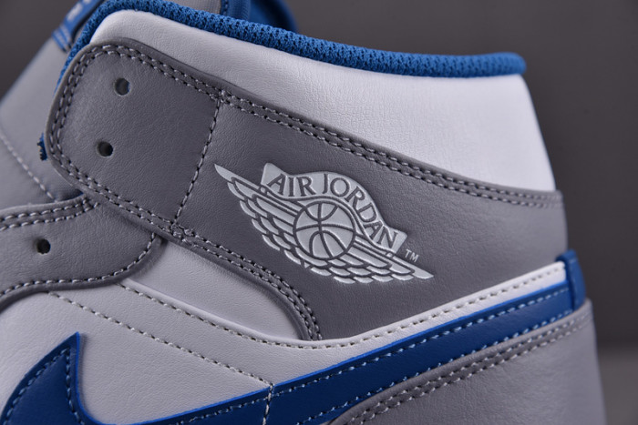 AIR Jordan 1 Mid True Blue Cement (GS) - DQ8423-014
